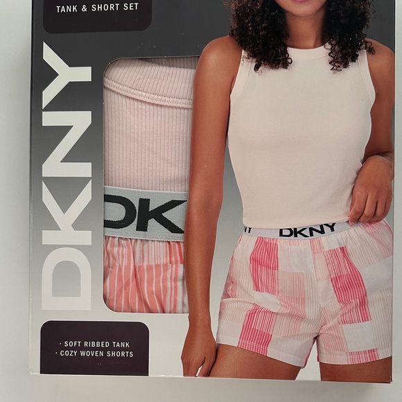 Dkny Tops - DKNY Women’s Soft Pink Tank and Striped Shorts Set